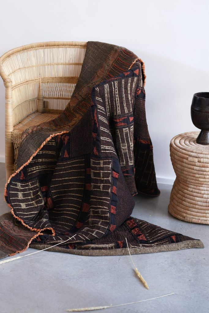Metallic Bogolan Lounge Throw - 135x200cm / 53"x79"