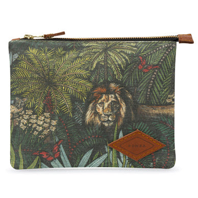 Pouch Medium by KL Studio - Animal Print Canvas