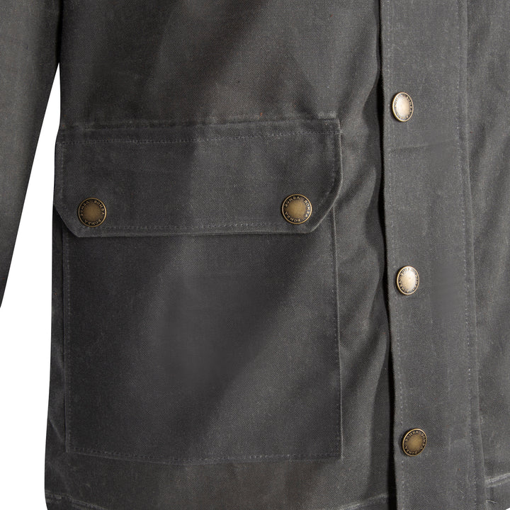 Charlie - Unisex Waxed Canvas Jacket - Grey