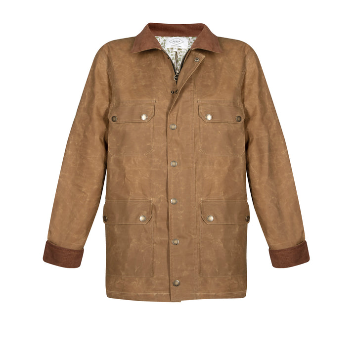 Charlie - Unisex Waxed Canvas Jacket - Brown
