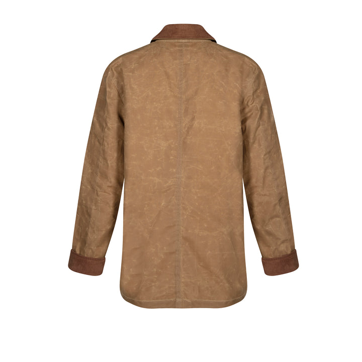 Charlie - Unisex Waxed Canvas Jacket - Brown