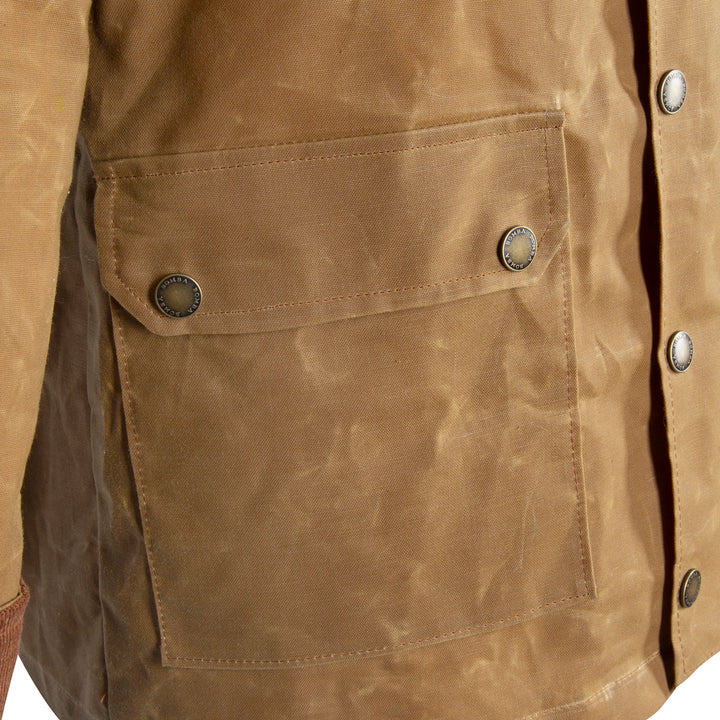 Charlie - Unisex Waxed Canvas Jacket - Brown