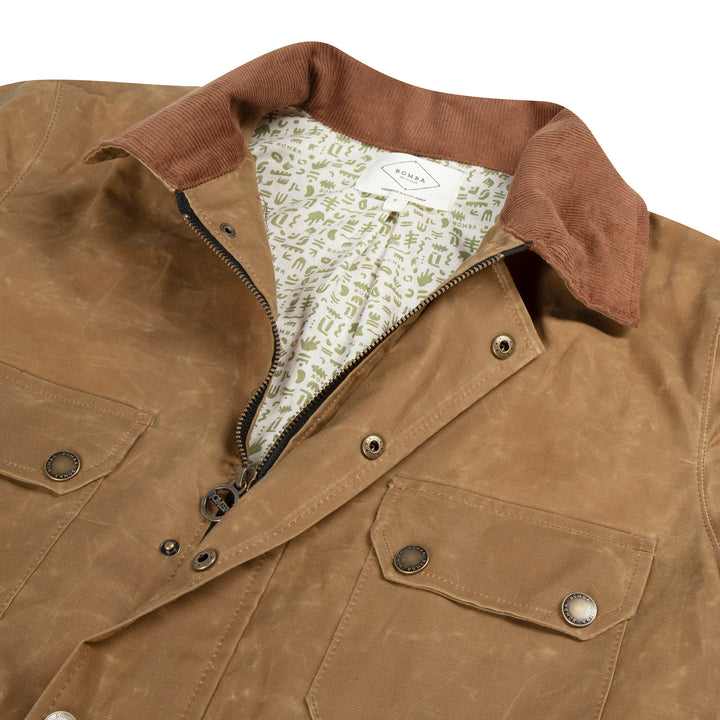 Charlie - Unisex Waxed Canvas Jacket - Brown