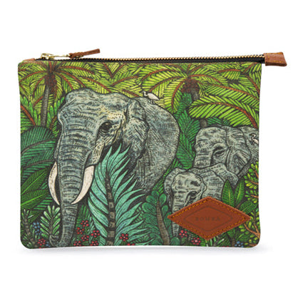 Pouch Medium by KL Studio - Animal Print Canvas
