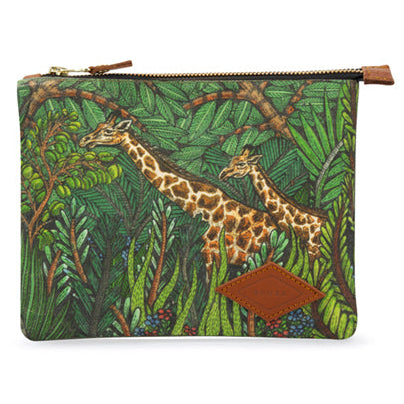 Pouch Medium by KL Studio - Animal Print Canvas