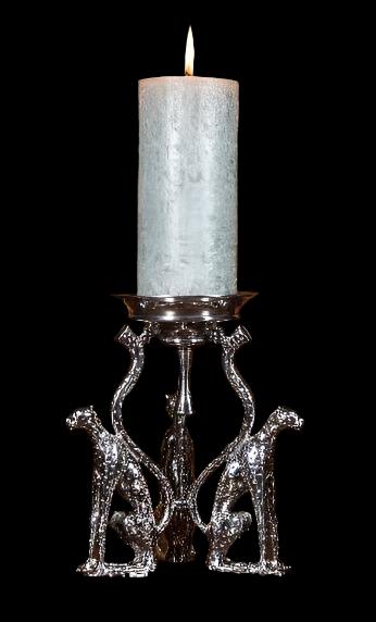 Candle Holder 27cm 3 Cheetah - Cheetah Africa Collection - Diana Carmichael