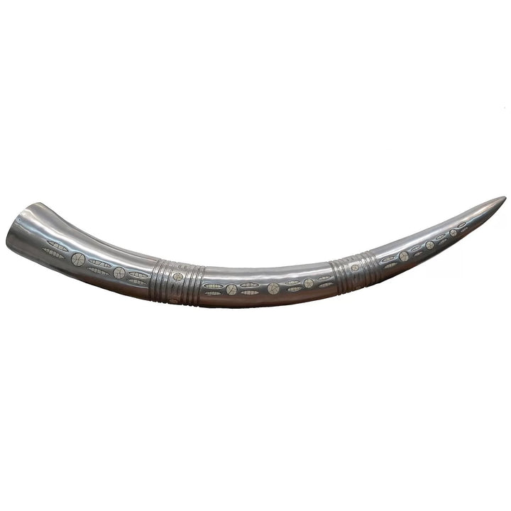 Elephant Aluminium Tusk with Ostrich Eggshell inlay