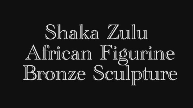 Shaka Zulu African Figurine Bronze Sculpture
