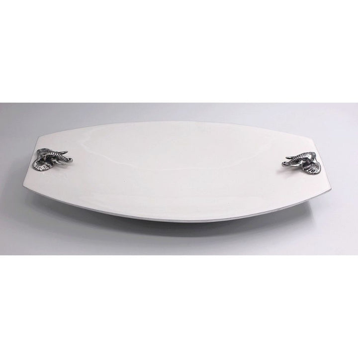 2 Elephant Platter Aluminium with baked enamel - Lamu Aluminium Tableware