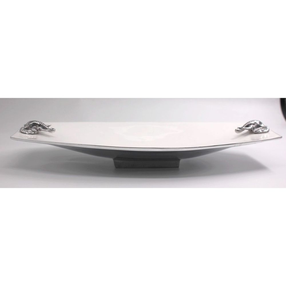 2 Elephant Platter Aluminium with baked enamel - Lamu Aluminium Tableware