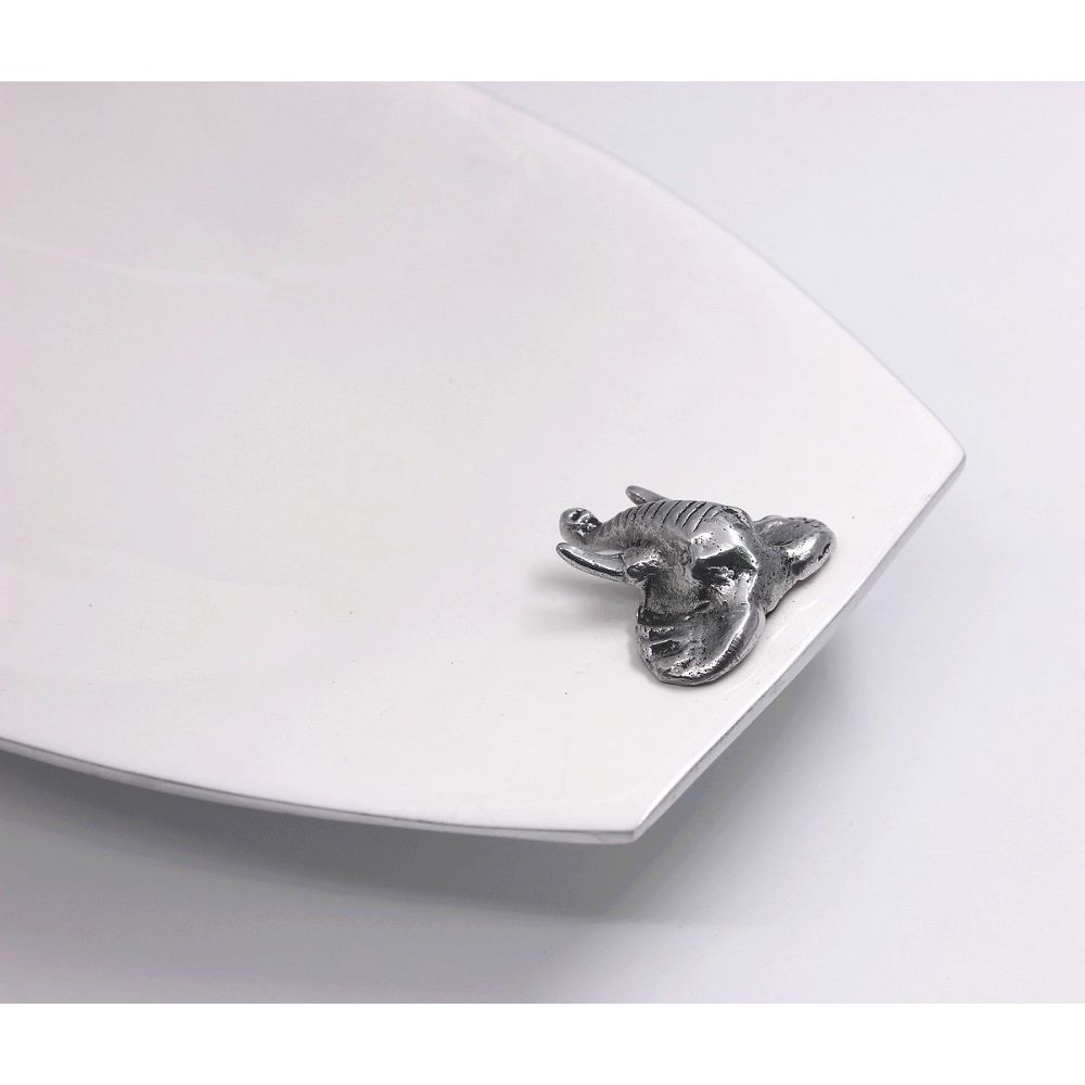 2 Elephant Platter Aluminium with baked enamel - Lamu Aluminium Tableware