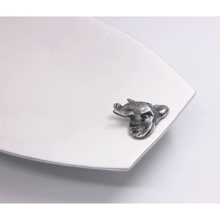 2 Elephant Platter Aluminium with baked enamel - Lamu Aluminium Tableware