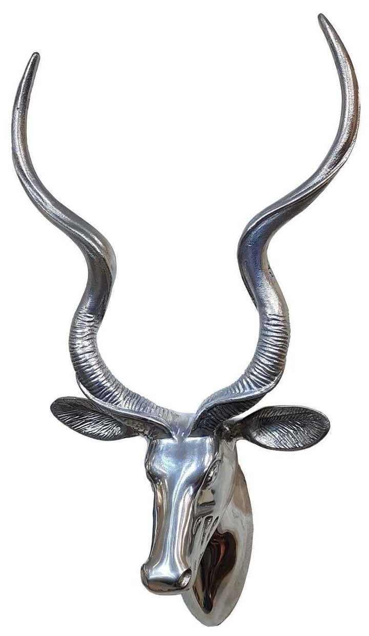 Kudu Head Shiny Finish - Aluminium