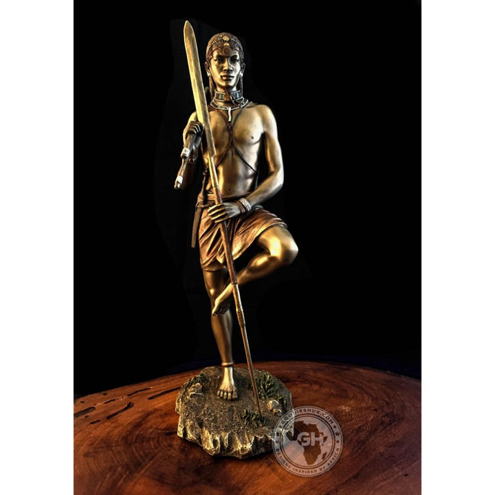 Angolia African Figurine Bronze Sculpture