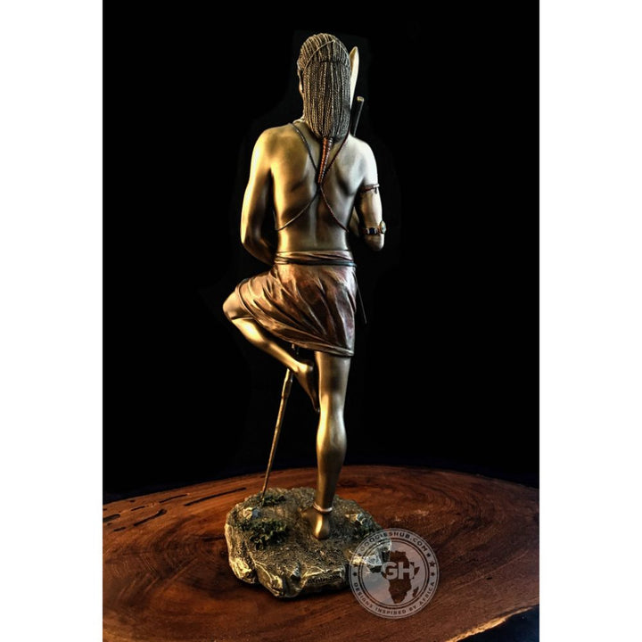 Angolia African Figurine Bronze Sculpture
