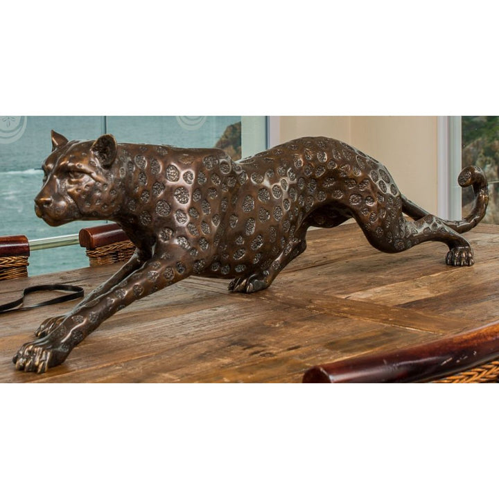 Cheetah Crouching Sculpture -  Bronze Sculpture