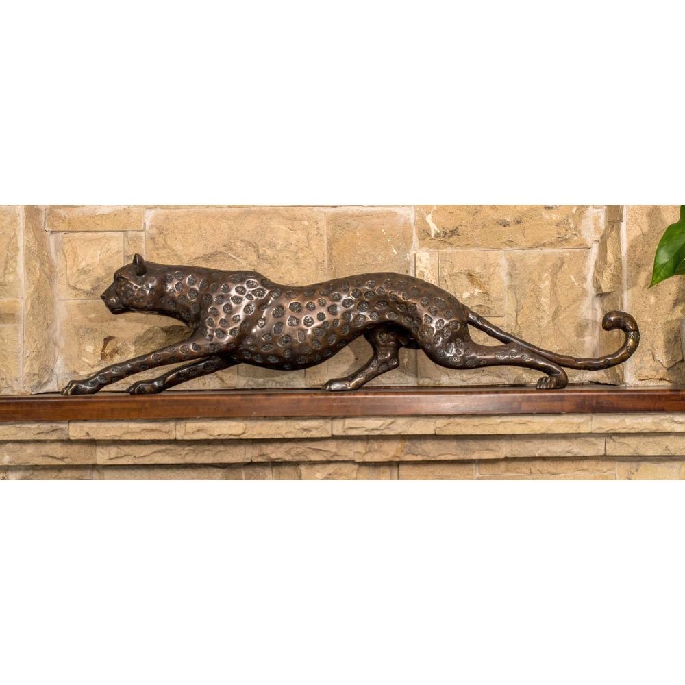 Cheetah Crouching Sculpture -  Bronze Sculpture