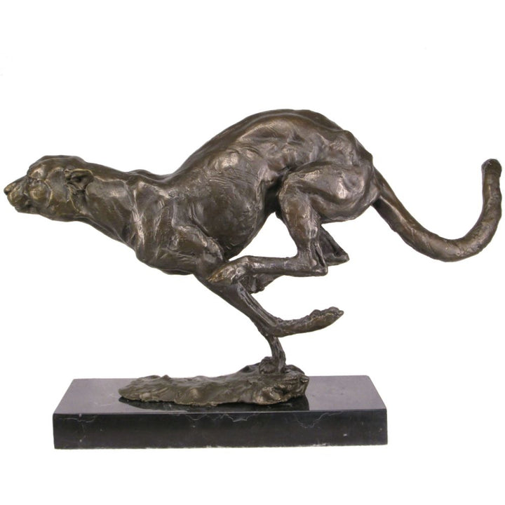 Cheetah Hunting Bronze Sculpture
