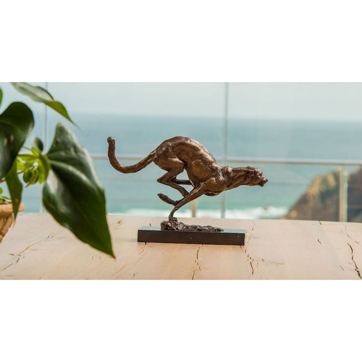 Cheetah Hunting Bronze Sculpture