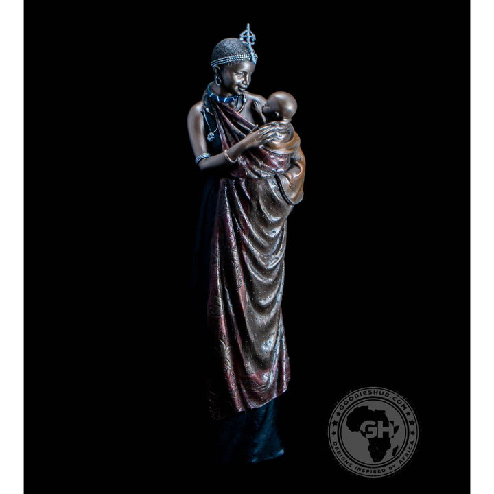 Binti African Figurine Bronze Sculpture