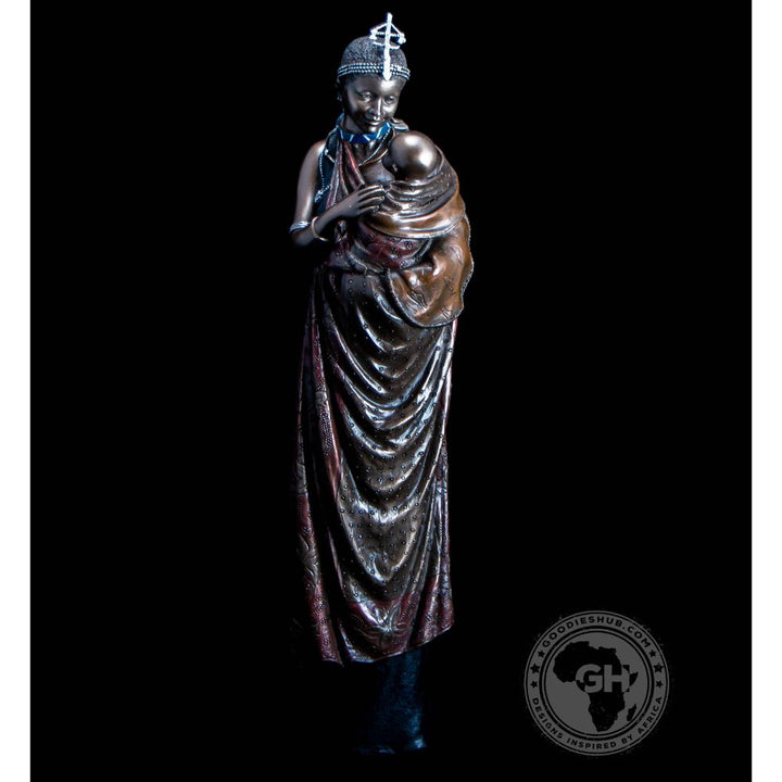 Binti African Figurine Bronze Sculpture