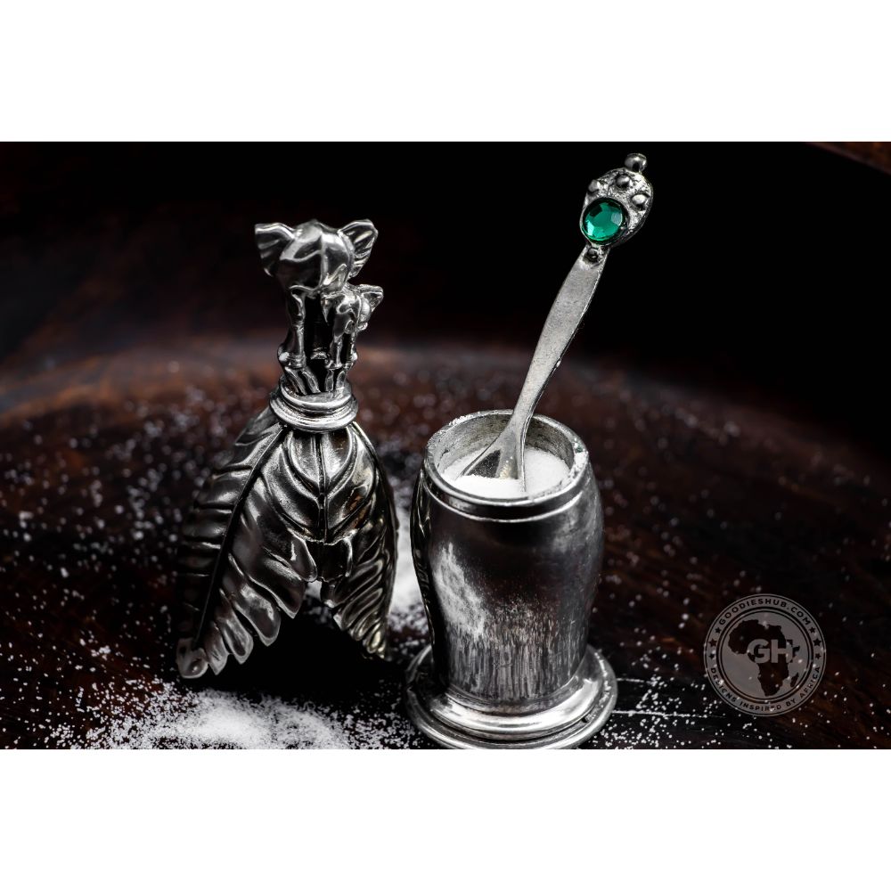 Booty Elephants Spice/Salt Pot &amp; Spoon Pair - Earthangel