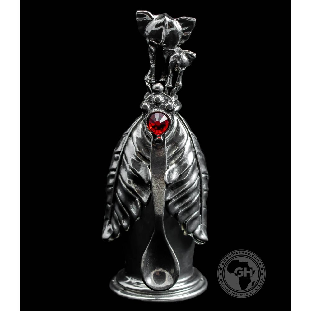 Booty Elephants Spice/Salt Pot &amp; Spoon Pair - Earthangel