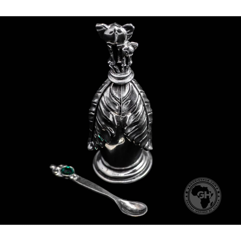 Booty Elephants Spice/Salt Pot &amp; Spoon Pair - Earthangel
