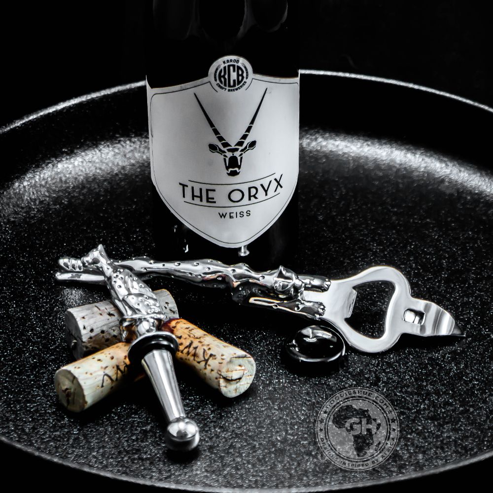 Bottle Opener &amp; Stopper Set - Cheetah Africa Collection - Diana Carmichael