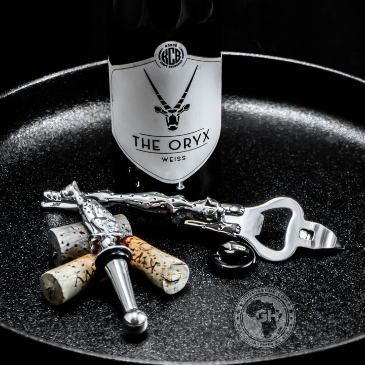 Bottle Opener &amp; Stopper Set - Cheetah Africa Collection - Diana Carmichael