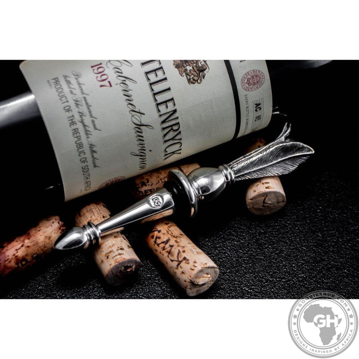 Bottle stopper 3 Feather - Usiba Lwe Nyoni Collection - Diana Carmichael