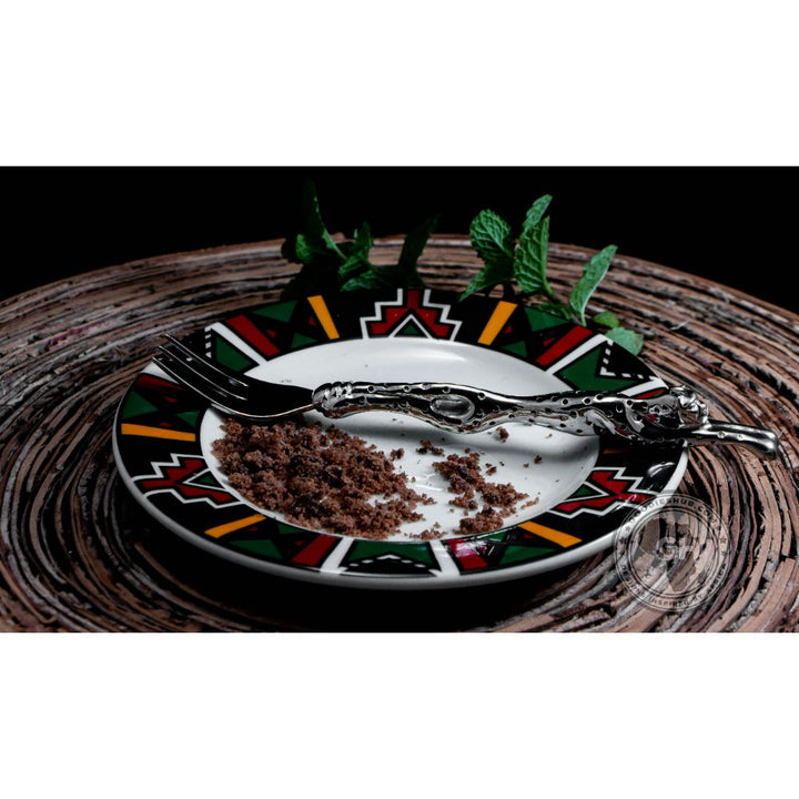 Cake Fork 175mm Set of 6 - Cheetah Africa Collection - Diana Carmichael