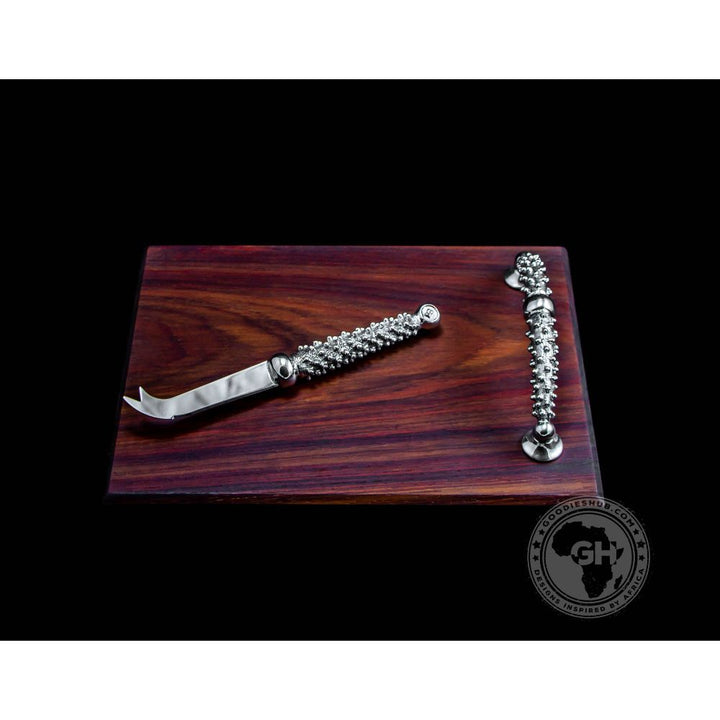 Cheese Board Small &amp; Cheese Serving Utensil Small Set - Studded Collection - Diana Carmichael