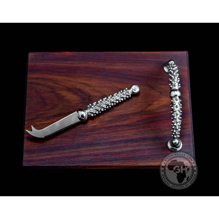Cheese Board Small &amp; Cheese Serving Utensil Small Set - Studded Collection - Diana Carmichael