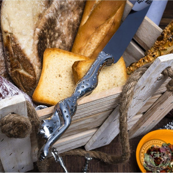 Bread &amp; Cake Cutting Knifes - Cheetah Africa Collection - Diana Carmichael