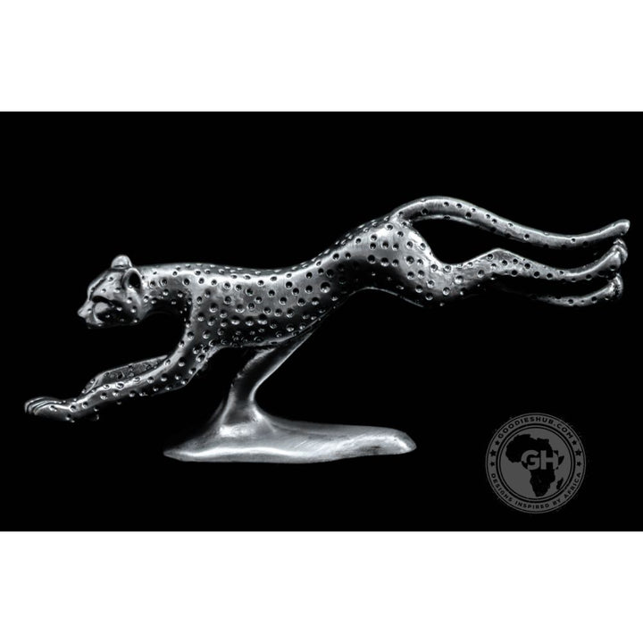 Cheetah Pewter Sculpture