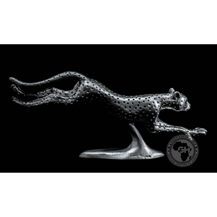 Cheetah Pewter Sculpture