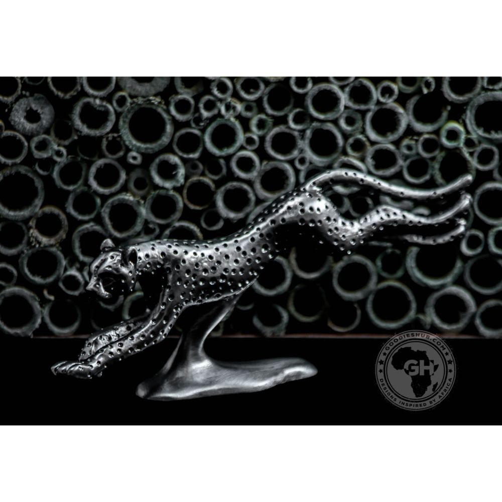Cheetah Pewter Sculpture