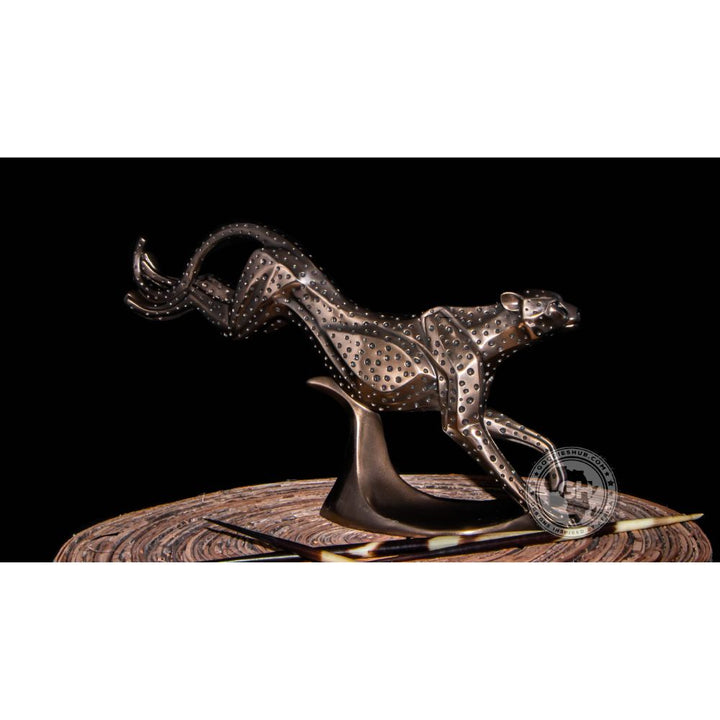 Cheetah Running Bronzed Sculpture - Zinga