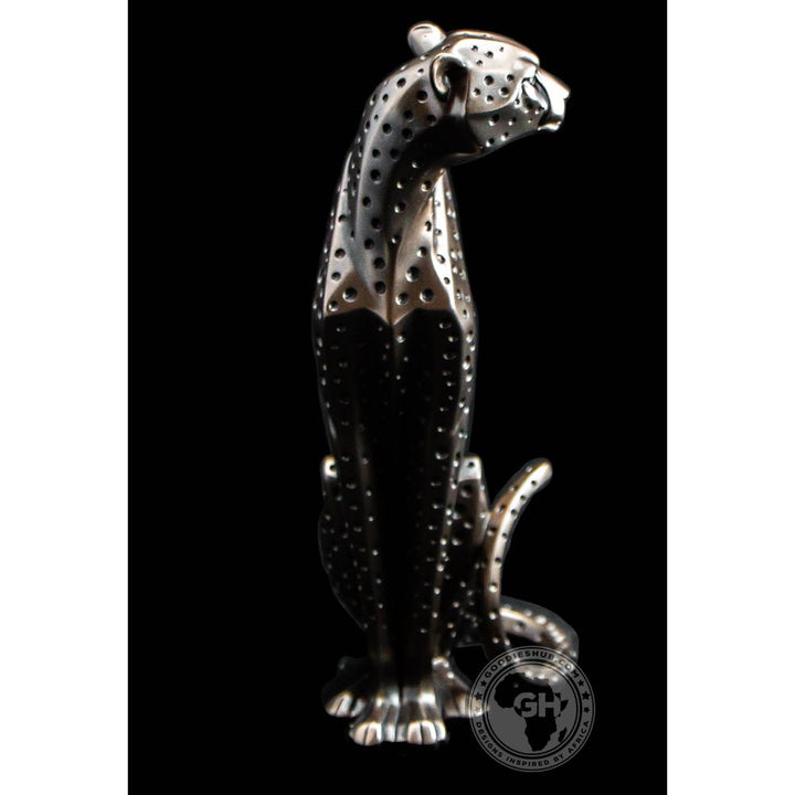 Cheetah Sitting Bronzed Sculpture - Zimbini