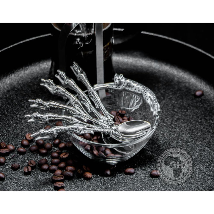 Coffee Spoon Cheetah (Set of 6) - Cheetah Africa Collection - Diana Carmichael