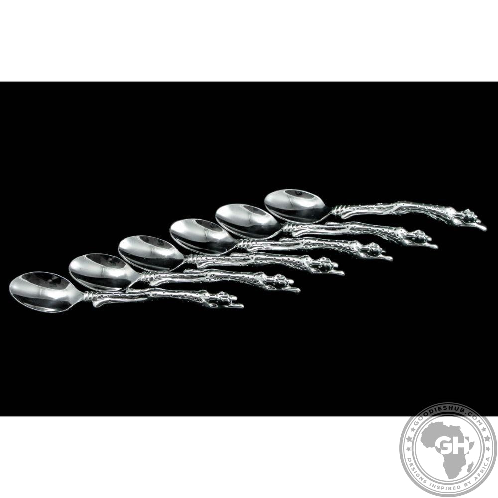Coffee Spoon Cheetah (Set of 6) - Cheetah Africa Collection - Diana Carmichael