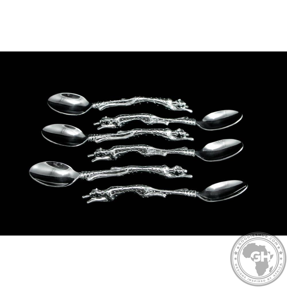 Coffee Spoon Cheetah (Set of 6) - Cheetah Africa Collection - Diana Carmichael