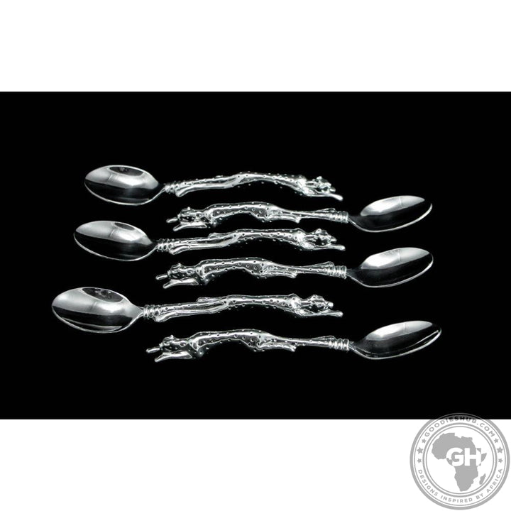 Coffee Spoon Cheetah (Set of 6) - Cheetah Africa Collection - Diana Carmichael