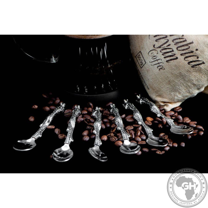 Coffee Spoon Cheetah (Set of 6) - Cheetah Africa Collection - Diana Carmichael