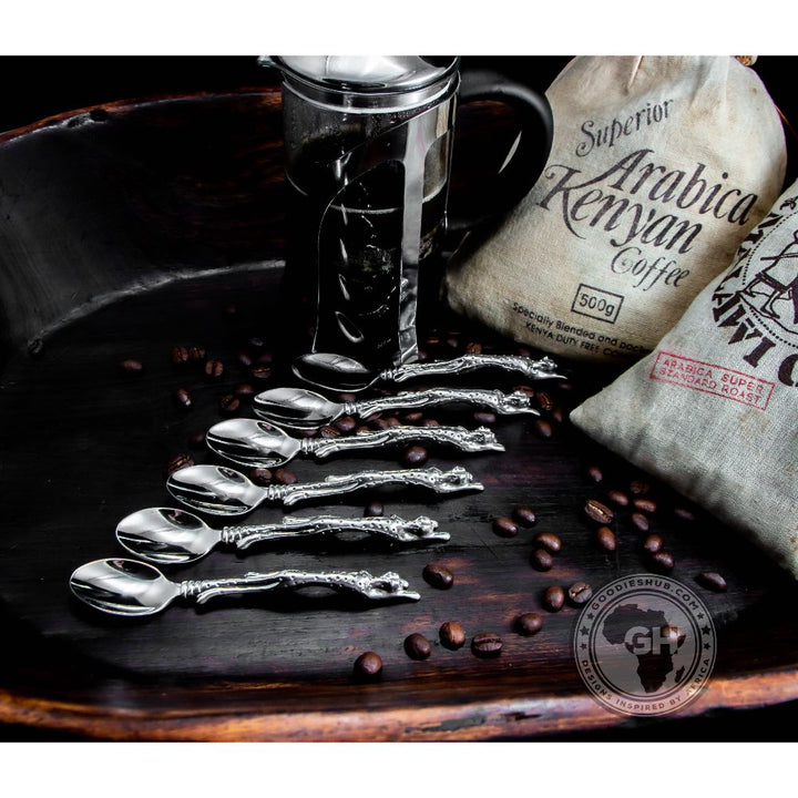 Coffee Spoon Cheetah (Set of 6) - Cheetah Africa Collection - Diana Carmichael