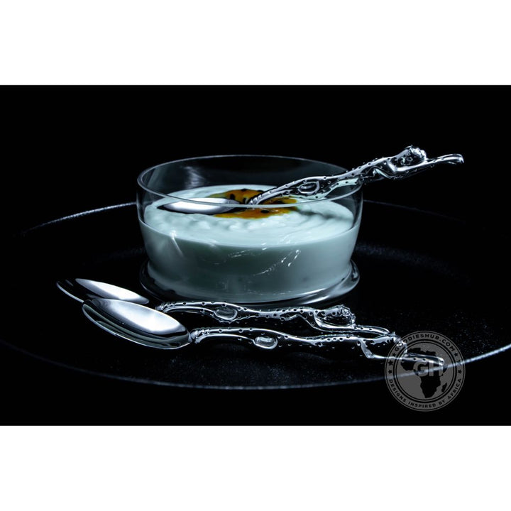 Dessert Spoon Set of 6 - Cheetah Africa Collection - Diana Carmichael