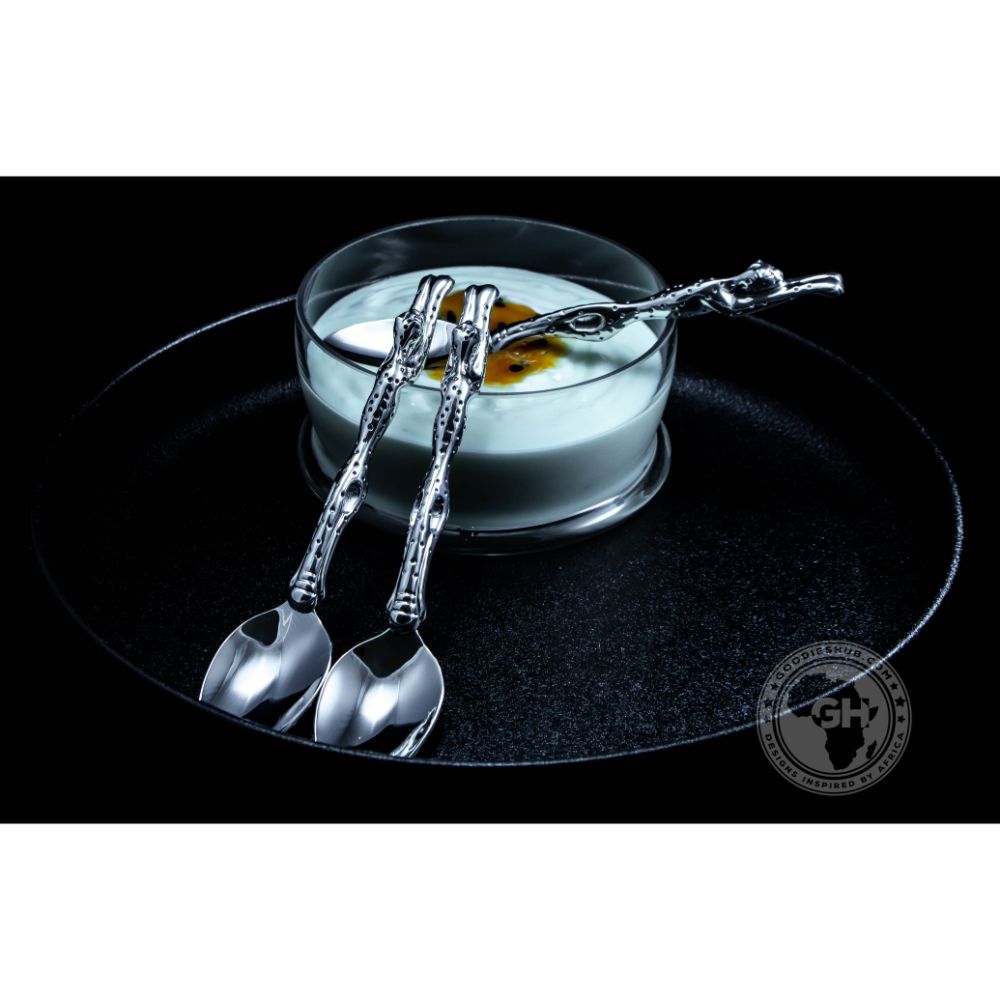 Dessert Spoon Set of 6 - Cheetah Africa Collection - Diana Carmichael