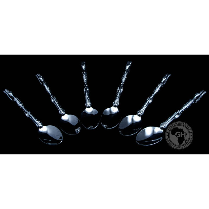 Dessert Spoon Set of 6 - Cheetah Africa Collection - Diana Carmichael