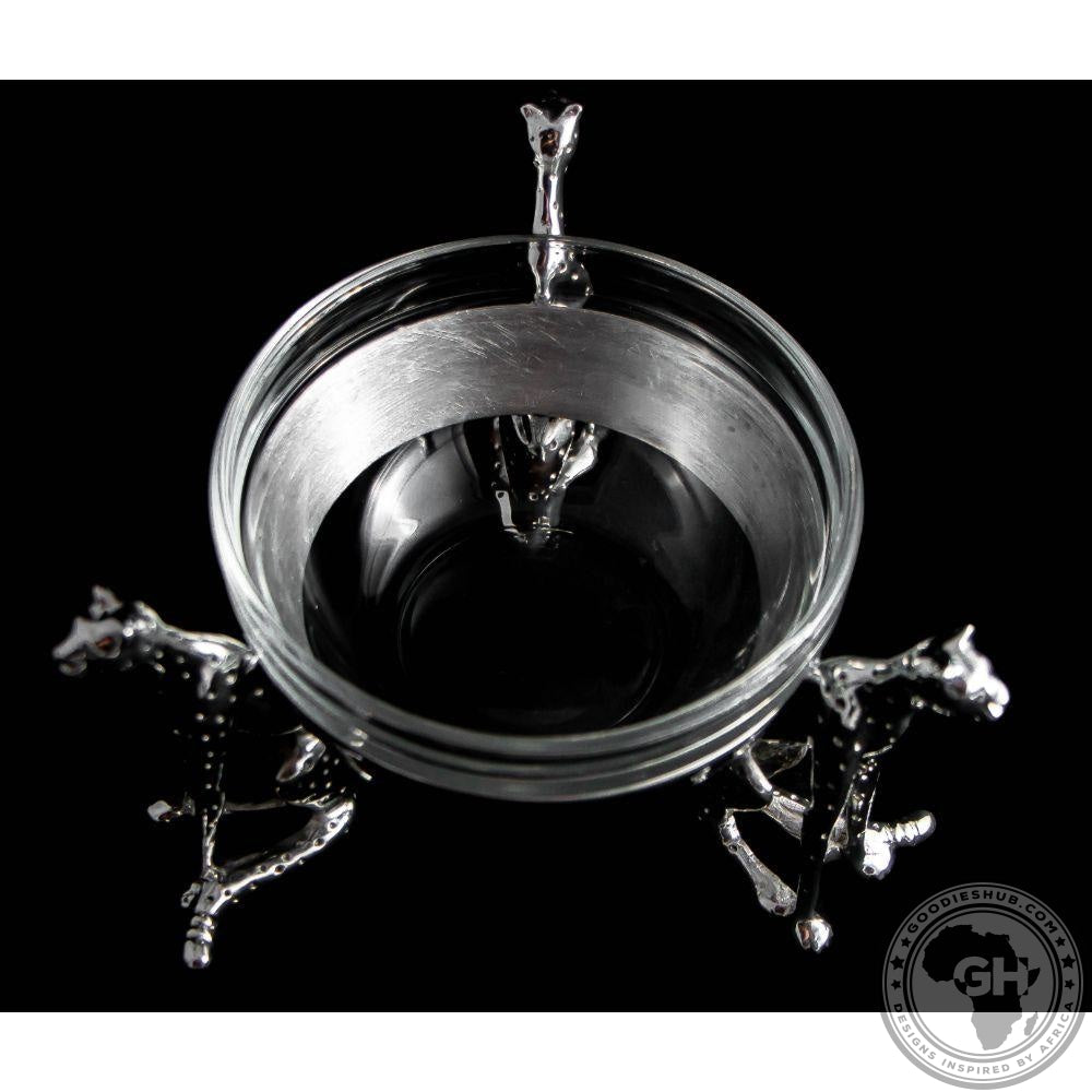Dish 120mm Triple Sitting Cheetah - Cheetah Africa Collection - Diana Carmichael